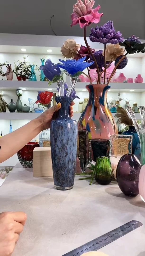 慕忆家手作琉璃花瓶一套