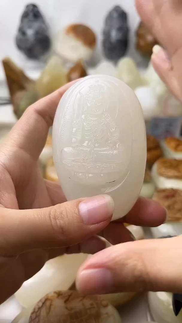 石材古青石棉纹正常不退换不动明王