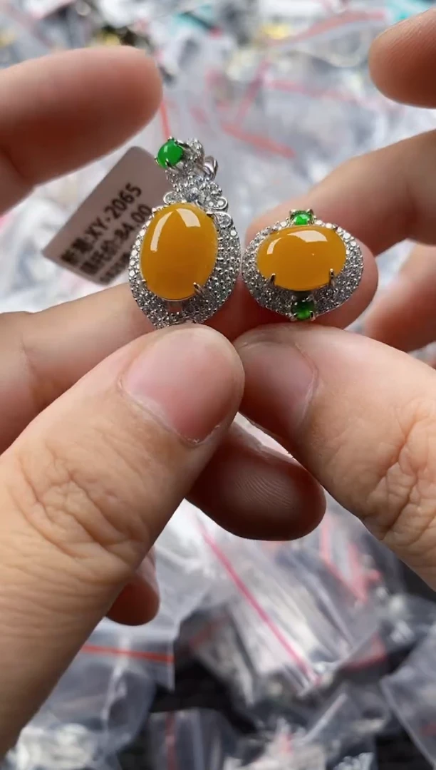 银S925镶嵌戒指翡翠444    5