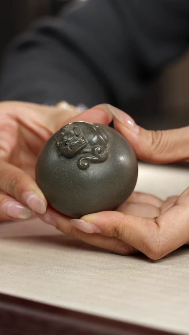 茶壶紫砂铃铛貔貅-段泥