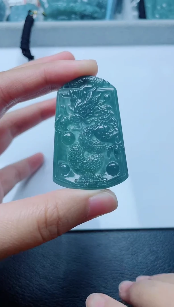 颈饰未镶嵌翡翠多样性发货一件发货-双面龙牌