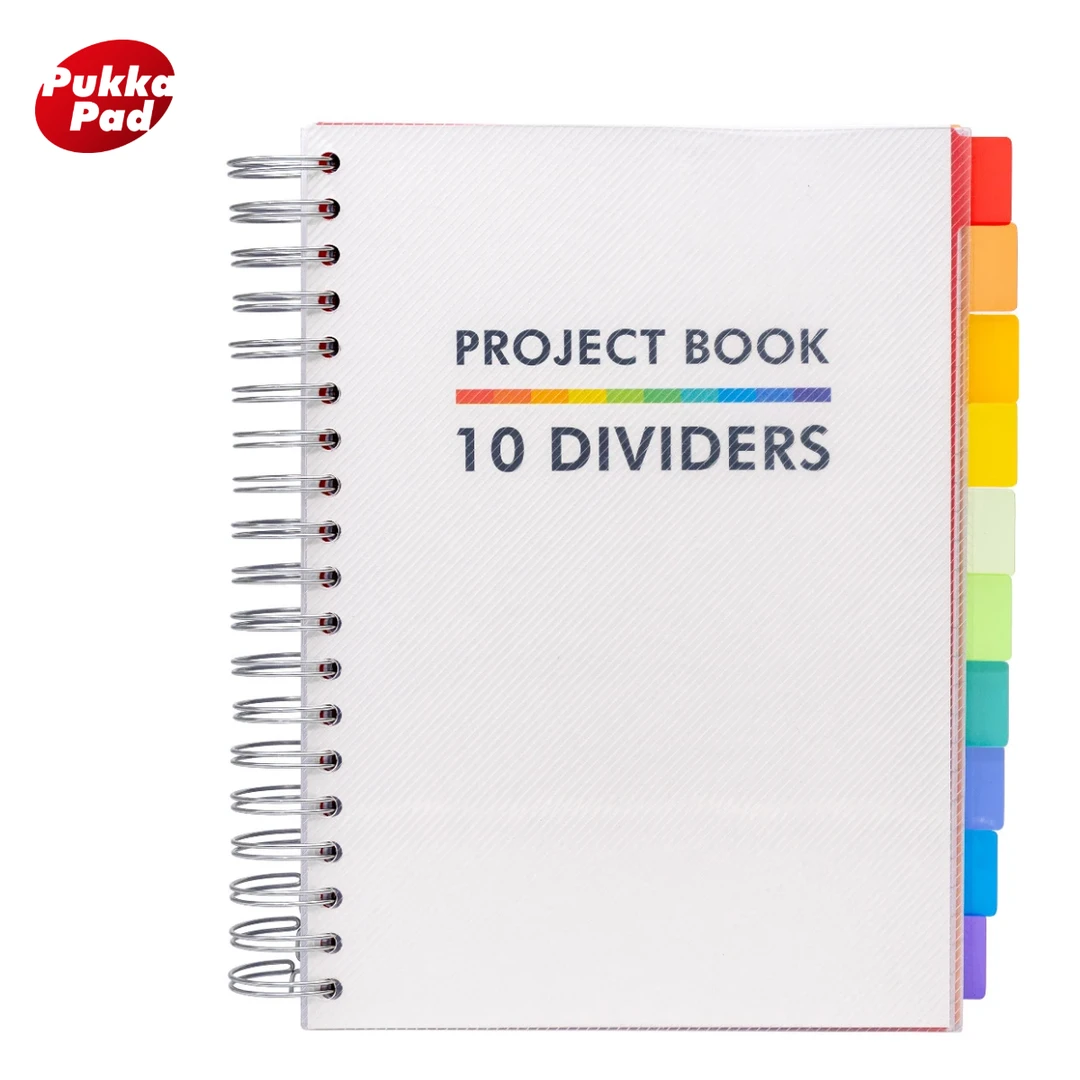Pukka Pad B5横线10科目大厚本PP封面防水学生考研考公加厚线圈本