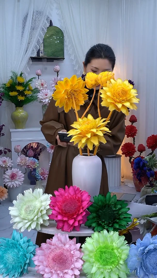 永生洋蓟橙色5头【微瑕】8276