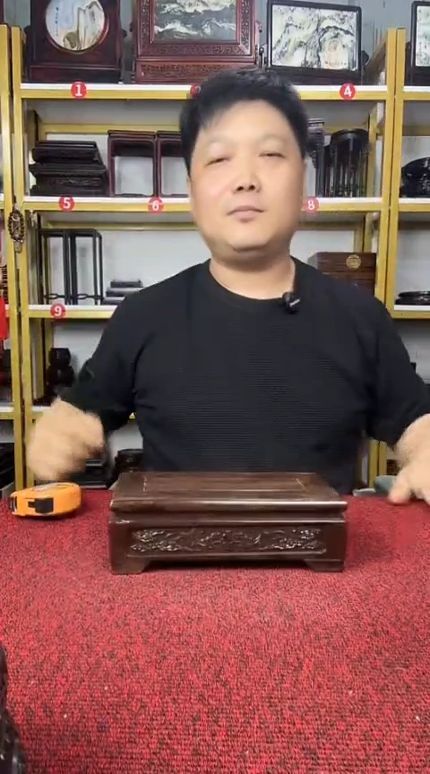 紫檀木类端景台19*9*6.5CM
