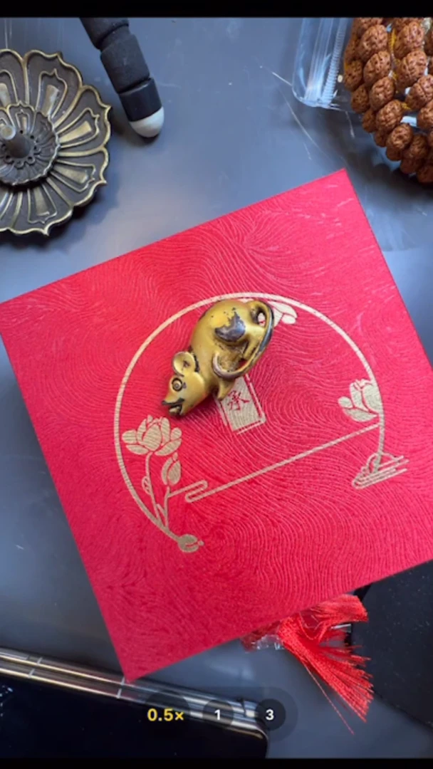 【闪购商品】装裱画吐宝鼠-与实物略有差异介意者勿拍