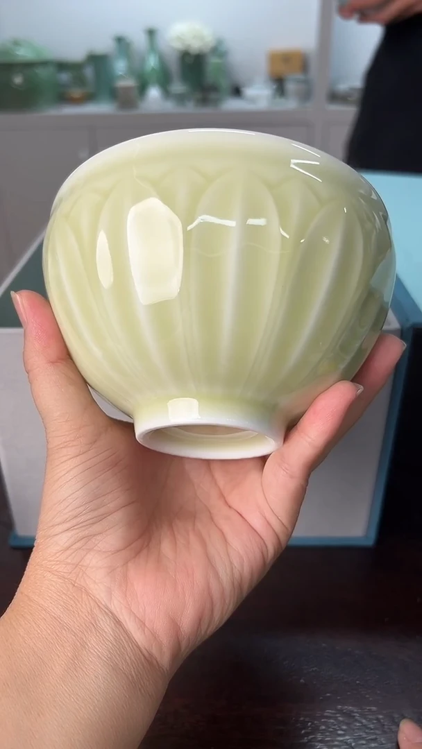 龙泉云间青瓷小米茶器