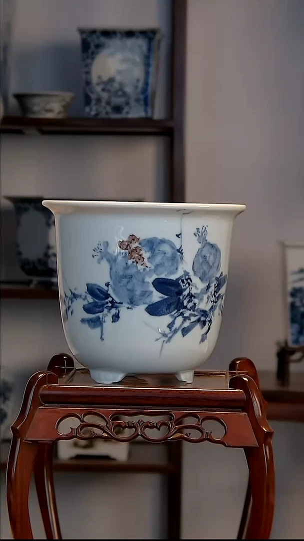 景德镇陶瓷手工花盆