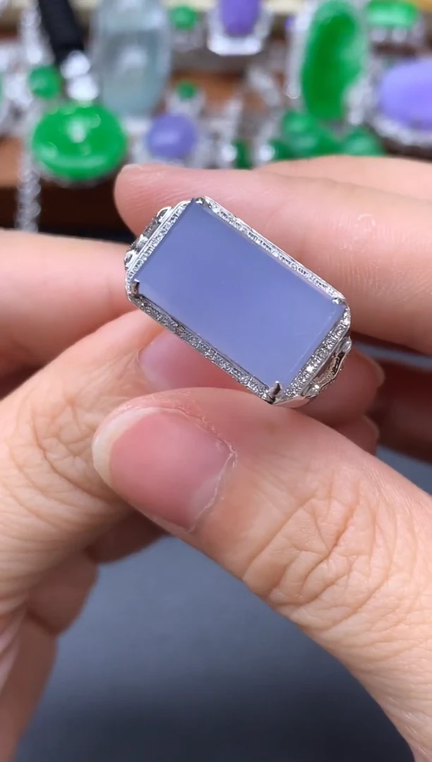 18K金镶嵌戒指翡翠464-中国好珍宝