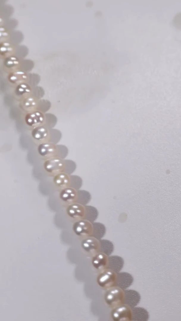 颈饰银S925镶嵌淡水珍珠淡水珍珠满串项链