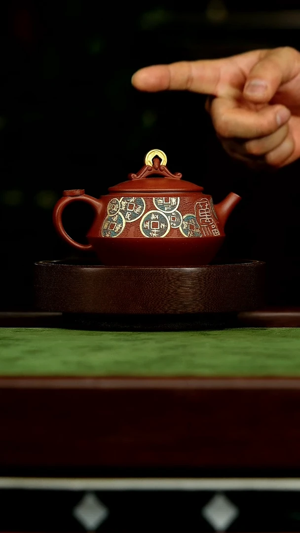 茶壶紫砂f20钱币壶