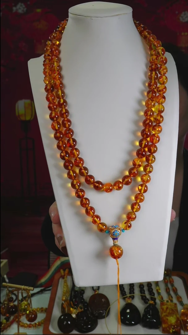 【闪购商品】琥珀（花珀）颈饰未镶嵌10+福利