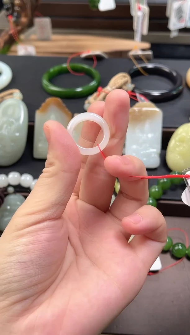 未镶嵌戒指和田玉天泰白玉 17+圈9010808