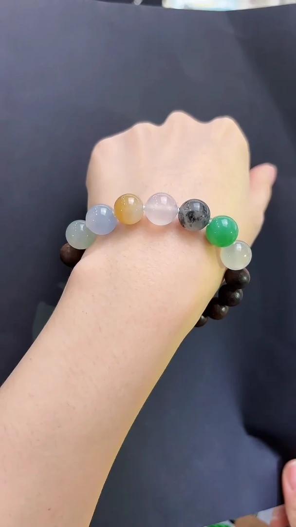 未镶嵌手串翡翠多宝手串多人不退不换