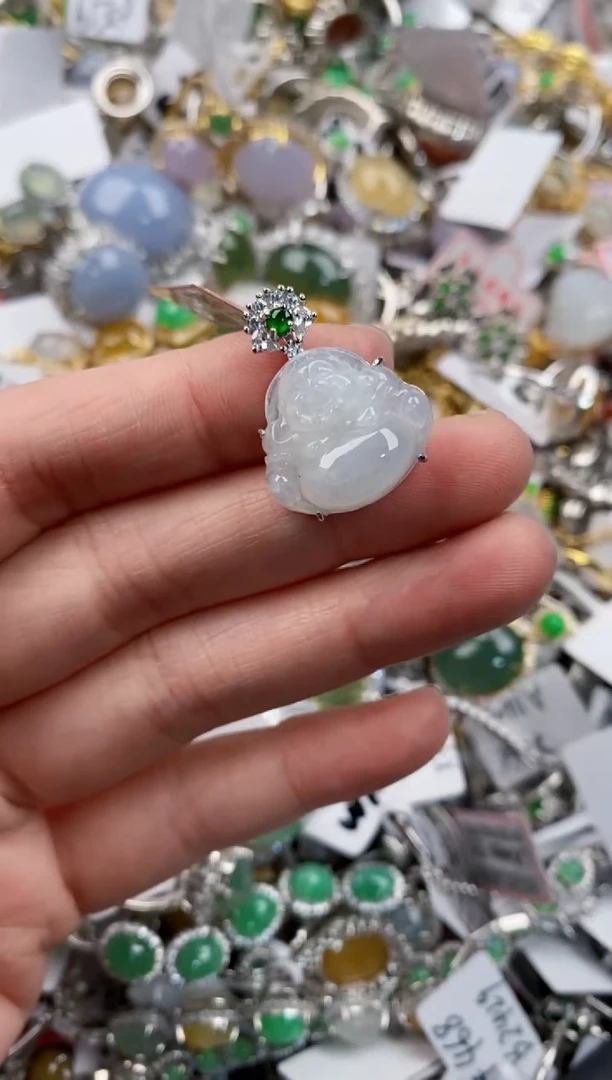 银S925镶嵌戒指翡翠222   6