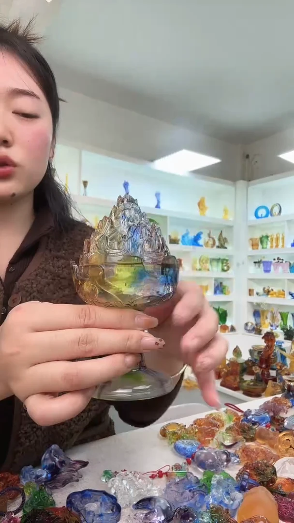 手工艺品琉璃博山炉