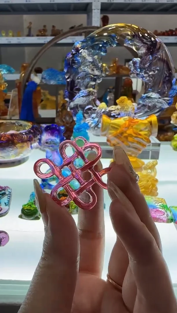 琉璃手工艺品中国结