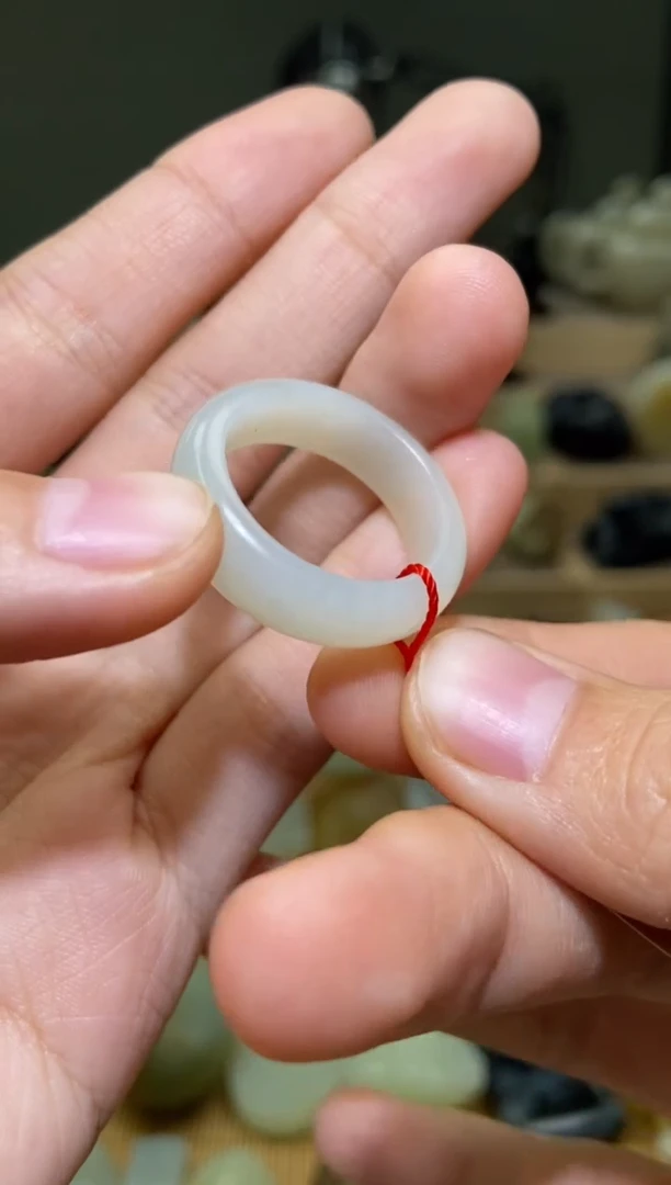 未镶嵌戒指和田玉新疆和田玉戒圈 内径20