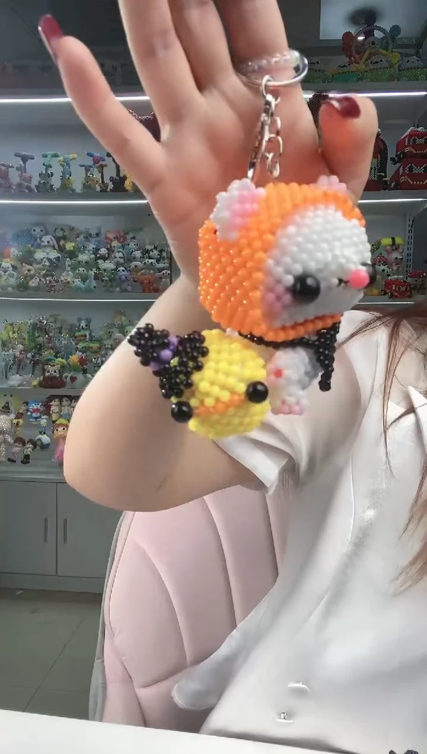 亚克力1504卡4糖果珠万圣南瓜猫材料包1套