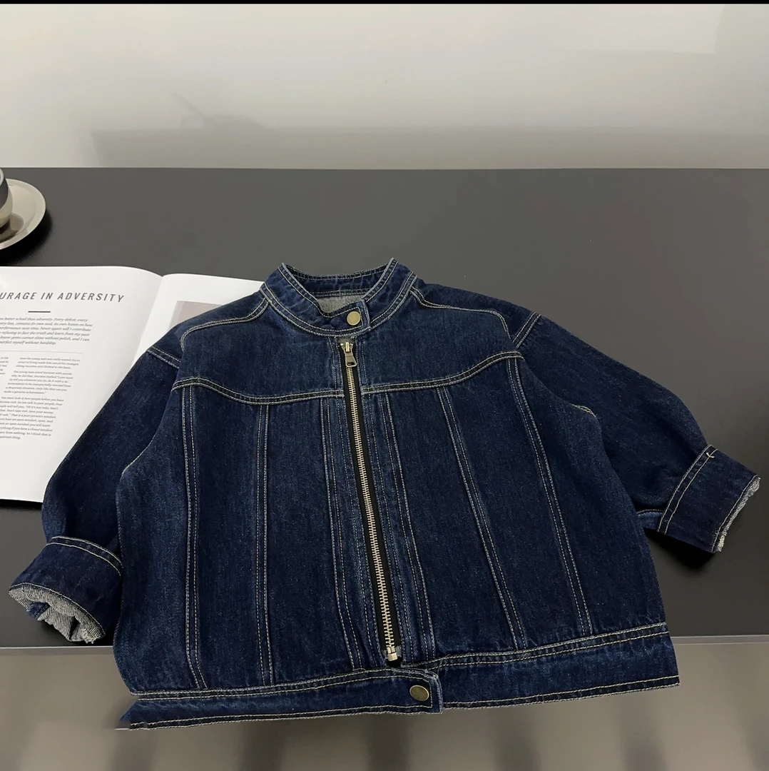 【高定牛仔外套】2025春儿童软牛仔外套男女新款韩版潮宝宝洋气