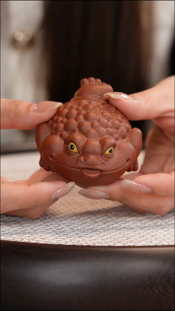 紫砂茶宠清水泥金蟾茶宠