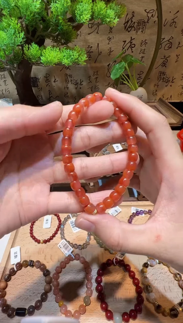 未镶嵌手串南红玛瑙手饰@@