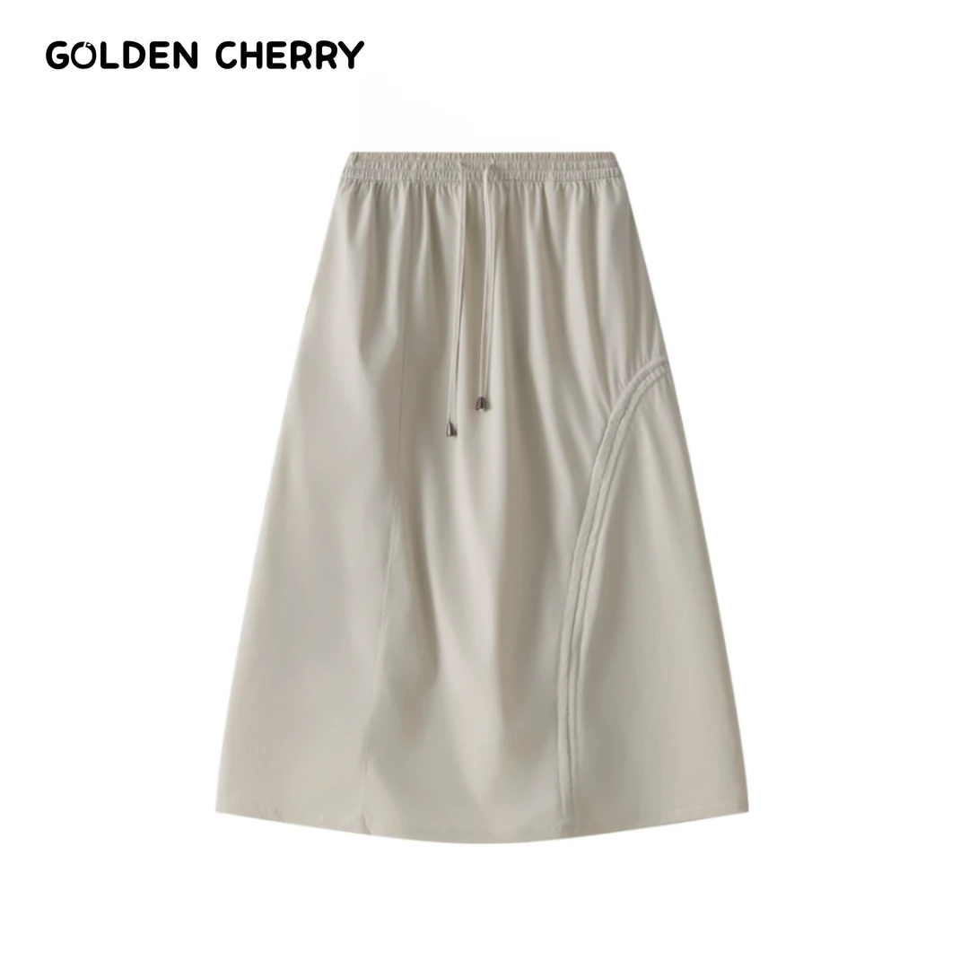 【金樱桃Golden cherry】亲子凉感抽绳洋气休闲半身裙C05Q23