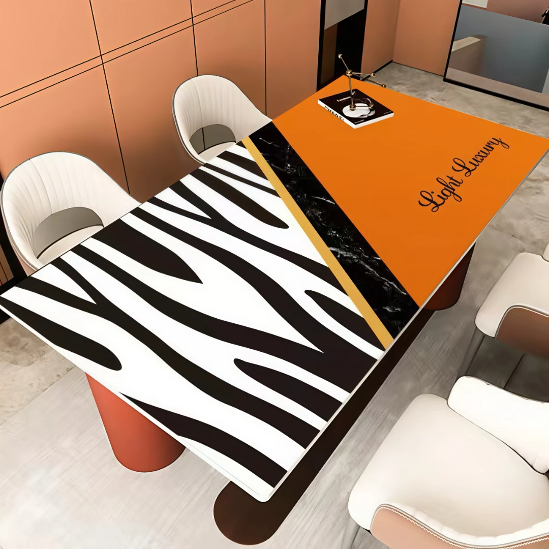 轻奢风餐桌垫防水防油茶几边柜桌面保护垫防烫餐边柜新款免洗桌垫