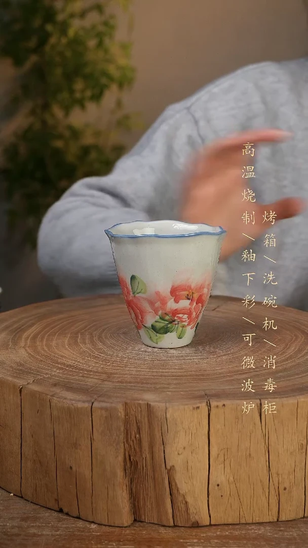 碗瓷景德镇手工手绘高温瓷釉下彩