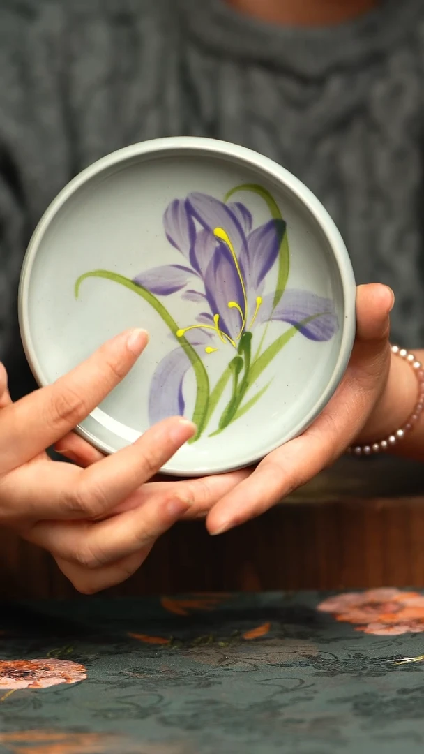 杯釉下彩手工手绘同款陶器