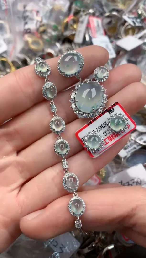 银S925镶嵌戒指翡翠777    9