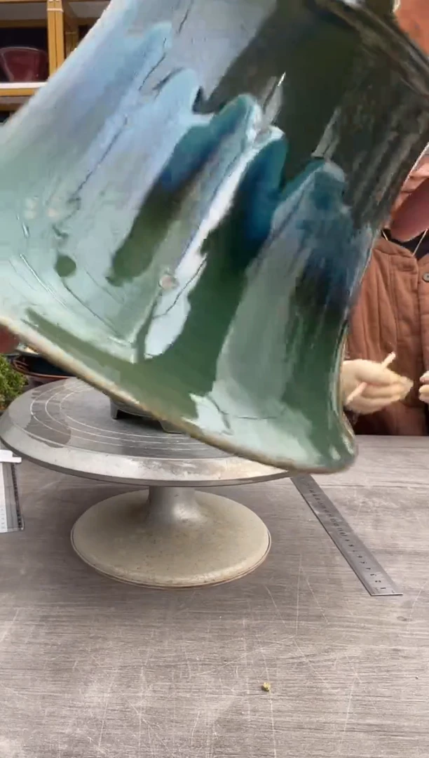 朽*37号高腰斗笠盆大瑕两件组合