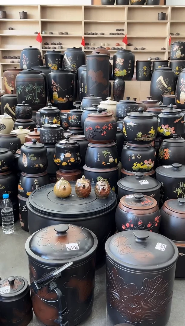 罐瑕疵柴烧壶  3只  593