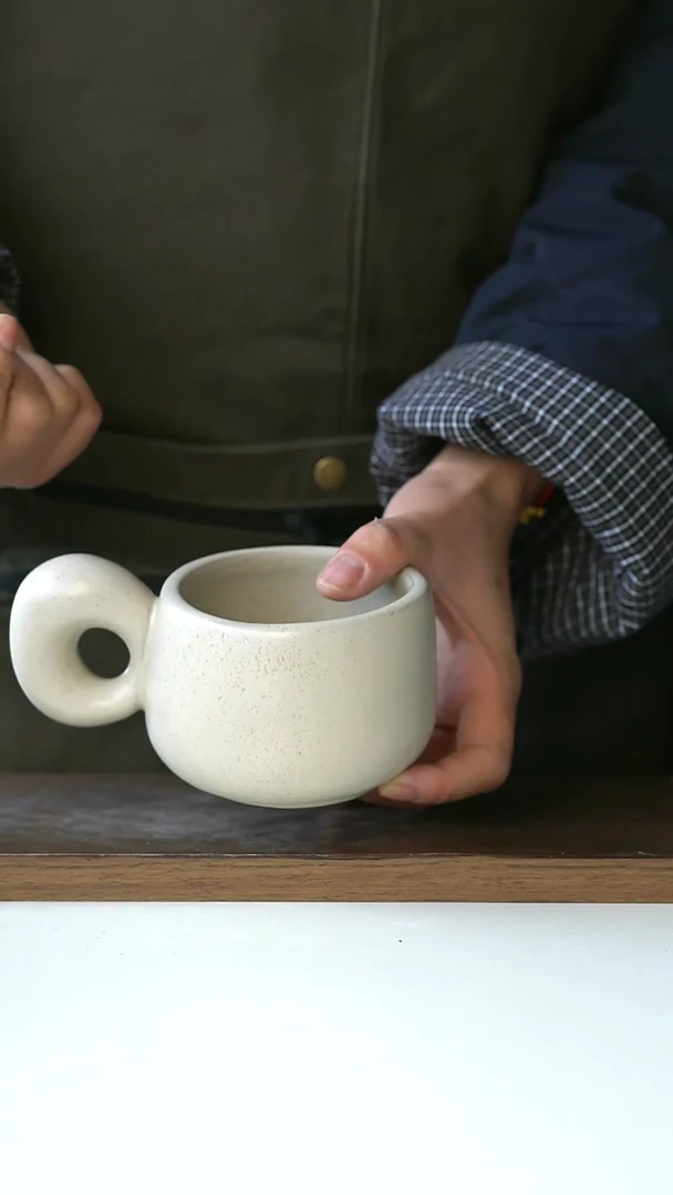 【闪购商品】陶瓷大耳朵咖啡杯260ml@4-2@