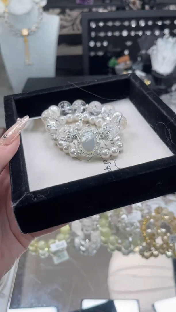 【闪购商品】烟晶手链银S925镶嵌天然水晶 多样性发货