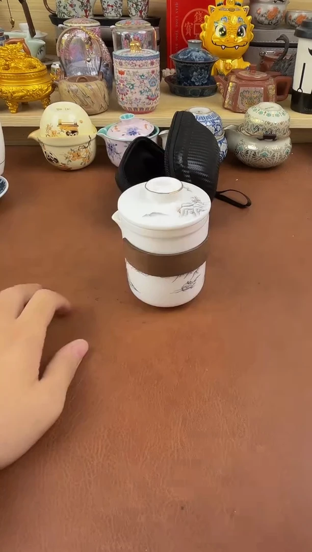 陶瓷茶具摆件旅行套组