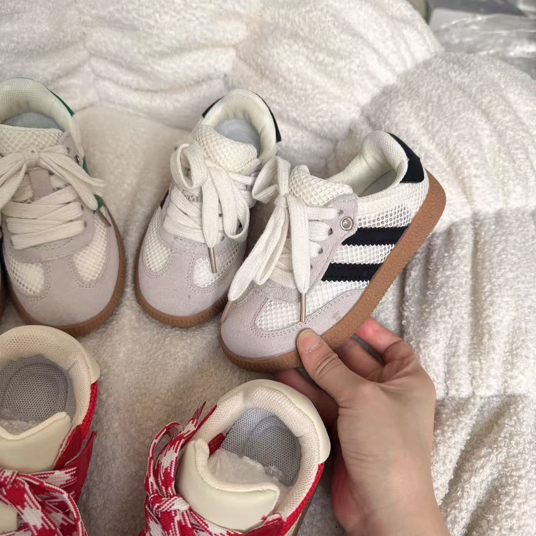 A-XIAO916儿童时尚三色单网阿甘鞋