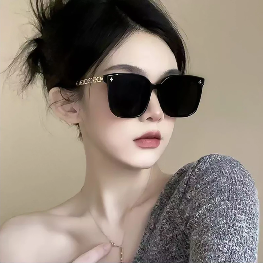 墨镜女复古方框高级感女士网红眼镜大脸显瘦防紫外线太阳镜男款