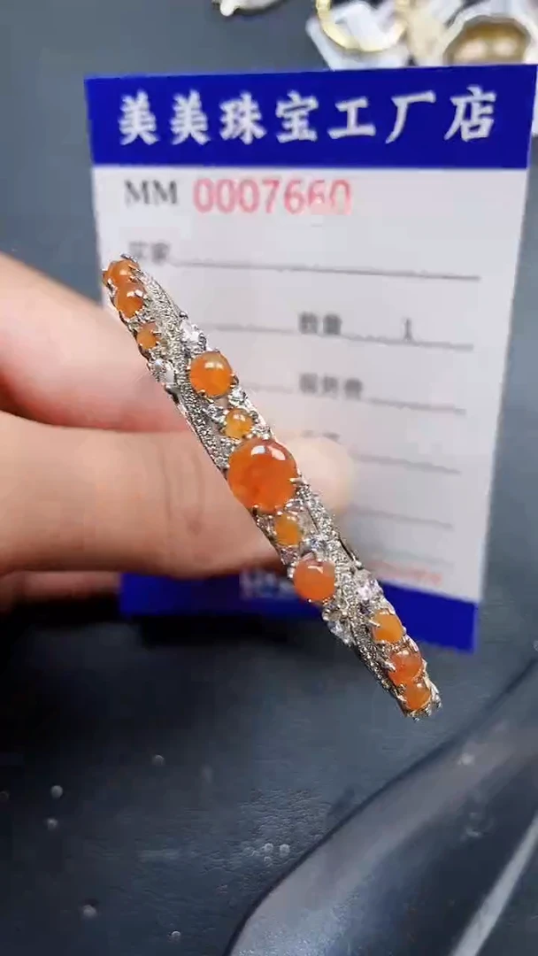 颈饰银S925镶嵌翡翠7660