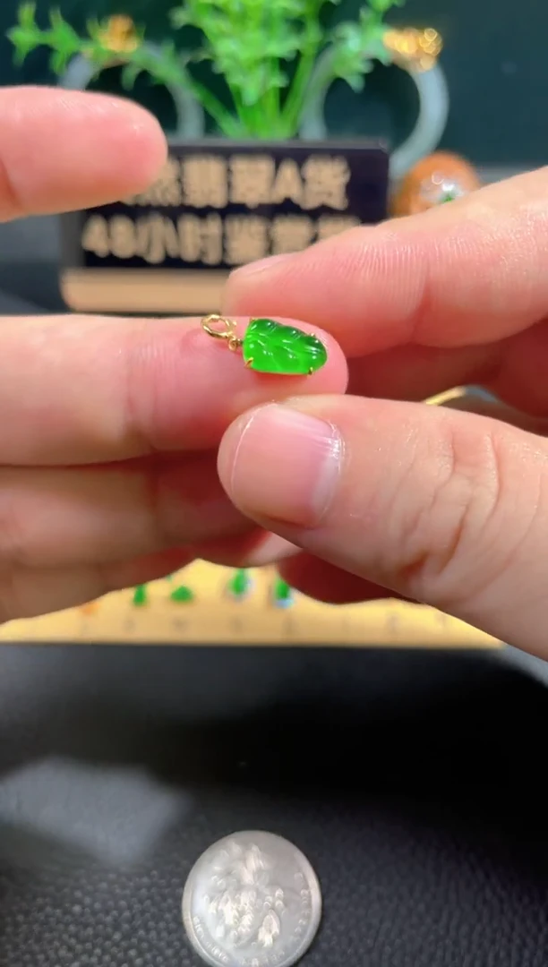 翡翠18K金镶嵌颈饰翡翠