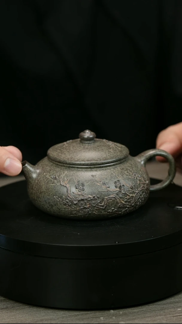 茶壶紫砂A*aH1860陈春芬段泥梅花寒江