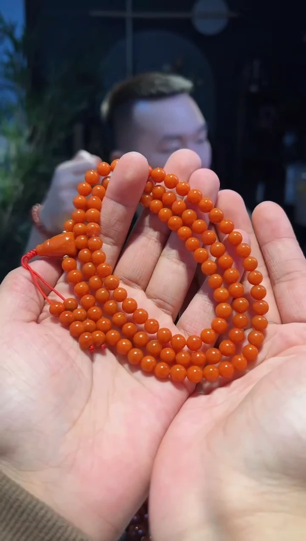 【闪购商品】南红玛瑙手串未镶嵌7小+108(柿1000)