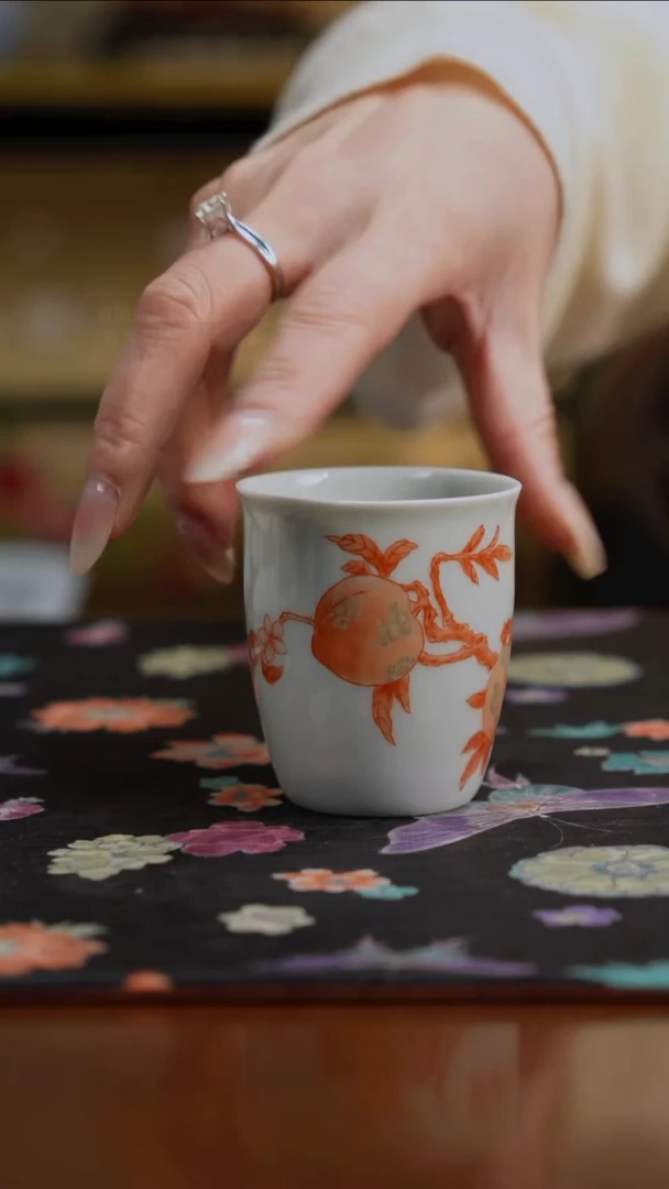 杯景德镇陶瓷杯碗柴烧多人