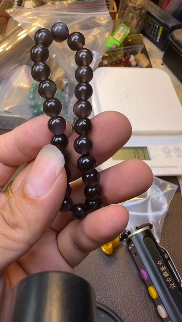 水晶手链未镶嵌冰耀单圈8mm多样性发其一