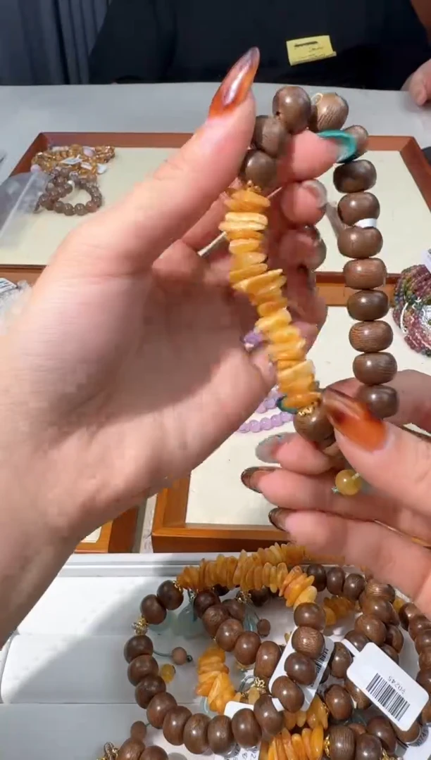 【闪购商品】水晶手链未镶嵌A050蜜蜡随行木头平安扣提溜款