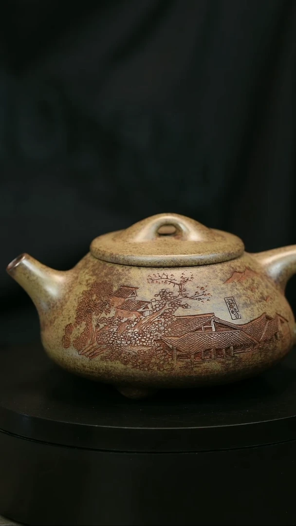 茶壶紫砂用****3H1918李琴江南景州石瓢