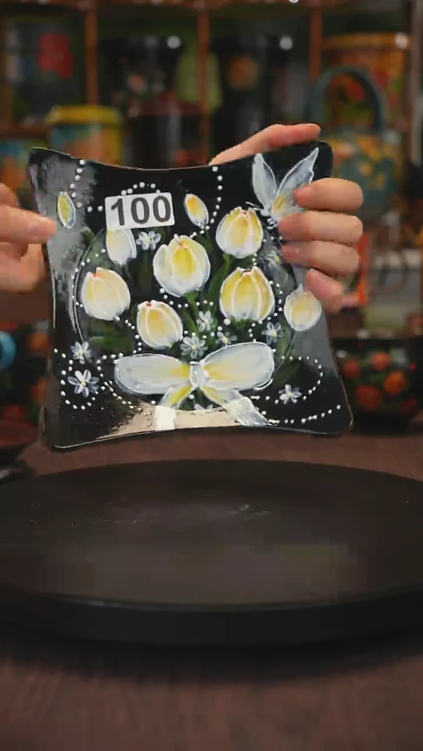 紫砂油画手绘釉下彩100