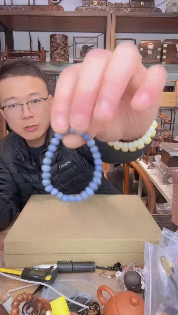 【闪购商品】乌木类书架681蓝0.6单圈手串