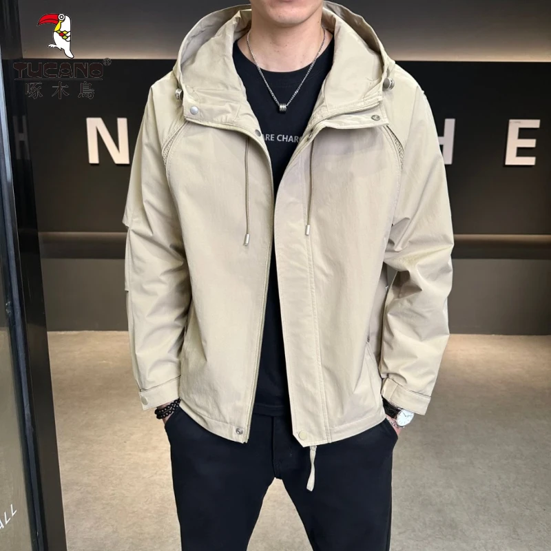 TUCANO/啄木鳥连帽青春活力立领工装夹克韩版运动春季外套