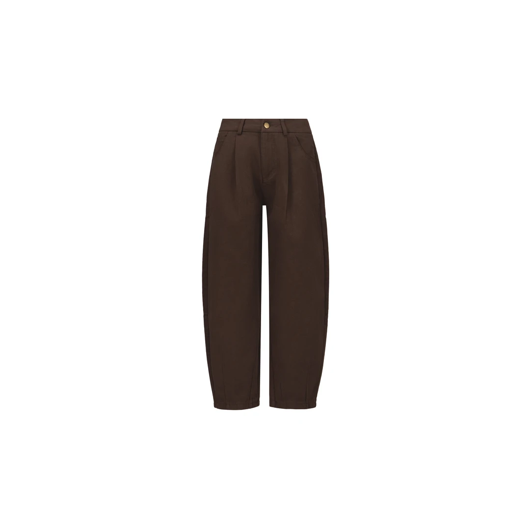 【腿粗BI入的泡芙气球裤】100洗水棉宽松奶奶裤雅痞九分裤WT43TFU31