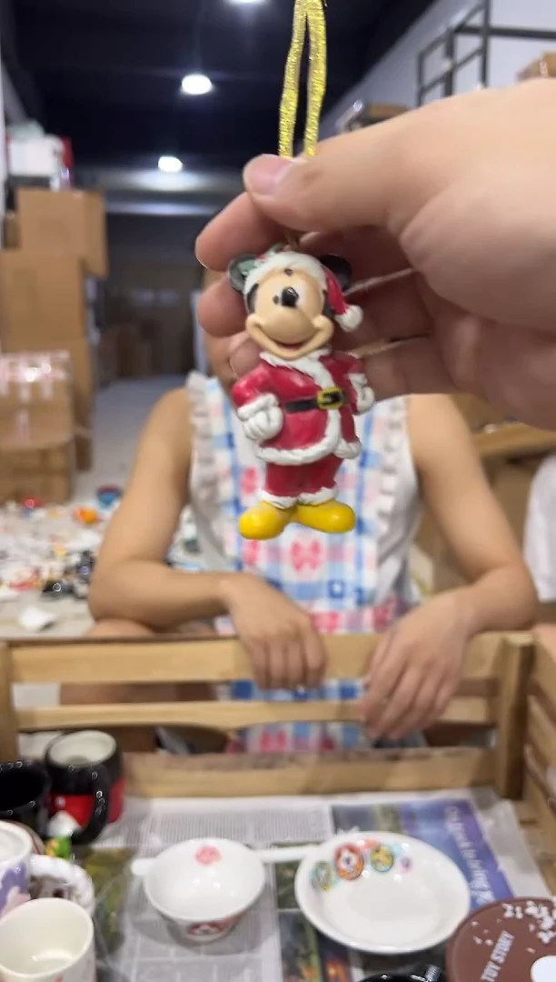 瓷片圣诞米奇全身挂件